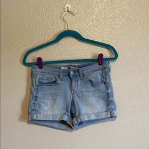 Mission Mid-Rise Midi Denim Shorts